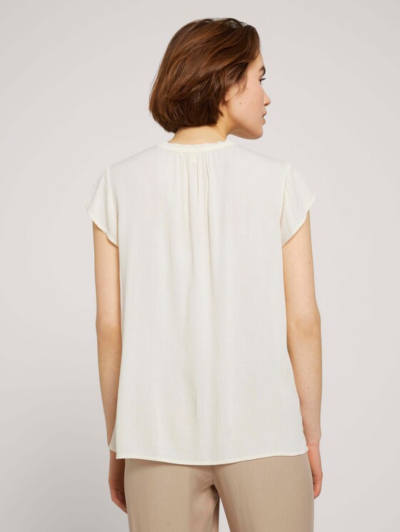 Kurzarm Tunikabluse - Frauen - soft creme beige Kurzarm Tunikabluse - Frauen - soft creme beige - 2 - TOM TAILOR Denim