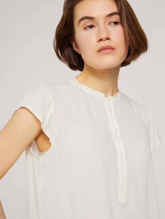 Kurzarm Tunikabluse - Frauen - soft creme beige Kurzarm Tunikabluse - Frauen - soft creme beige - 9 - TOM TAILOR Denim