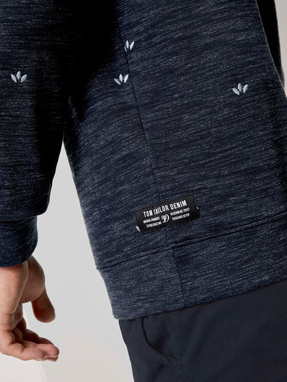 Sweatshirt mit kleinen Stickereien - Männer - navy leaf symbol embro Sweatshirt mit kleinen Stickereien - Männer - navy leaf symbol embro - 10 - TOM TAILOR Denim