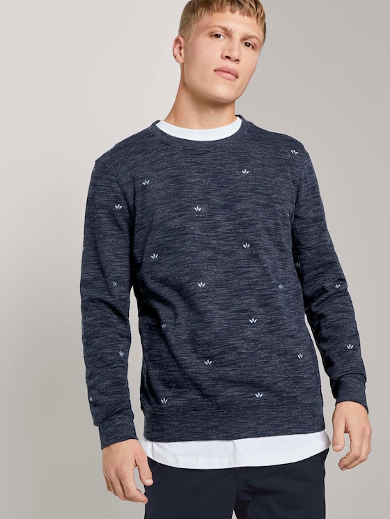 Sweatshirt mit kleinen Stickereien - Männer - navy leaf symbol embro Sweatshirt mit kleinen Stickereien - Männer - navy leaf symbol embro - 5 - TOM TAILOR Denim