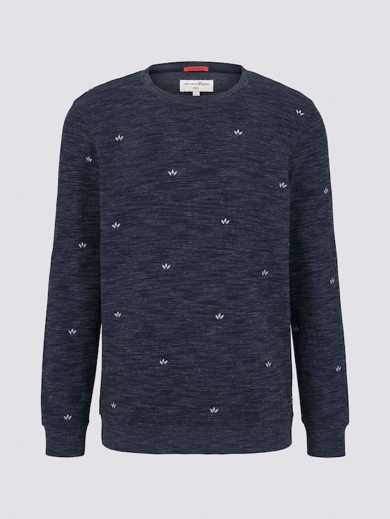 Sweatshirt mit kleinen Stickereien - Männer - navy leaf symbol embro Sweatshirt mit kleinen Stickereien - Männer - navy leaf symbol embro - 7 - TOM TAILOR Denim