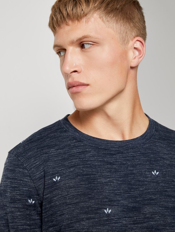 Sweatshirt mit kleinen Stickereien - Männer - navy leaf symbol embro Sweatshirt mit kleinen Stickereien - Männer - navy leaf symbol embro - 9 - TOM TAILOR Denim