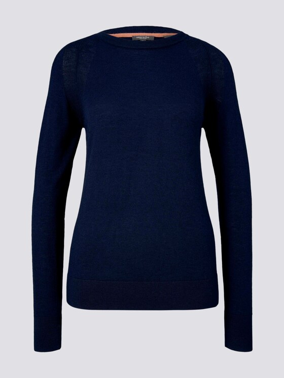 Merino Strickpullover - Frauen - Sky Captain Blue Merino Strickpullover - Frauen - Sky Captain Blue - 7 - Mine to five