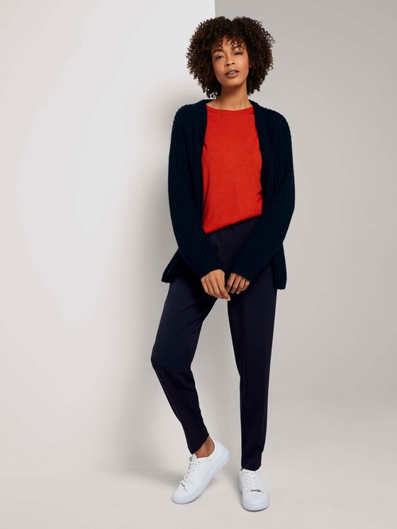 Merino Strickpullover - Frauen - Molten Lava Red Merino Strickpullover - Frauen - Molten Lava Red - 3 - Mine to five