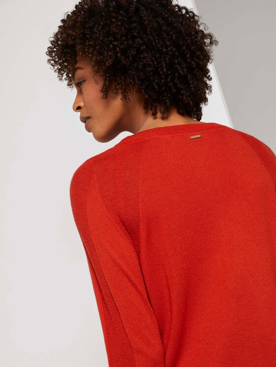 Merino Strickpullover - Frauen - Molten Lava Red Merino Strickpullover - Frauen - Molten Lava Red - 9 - Mine to five