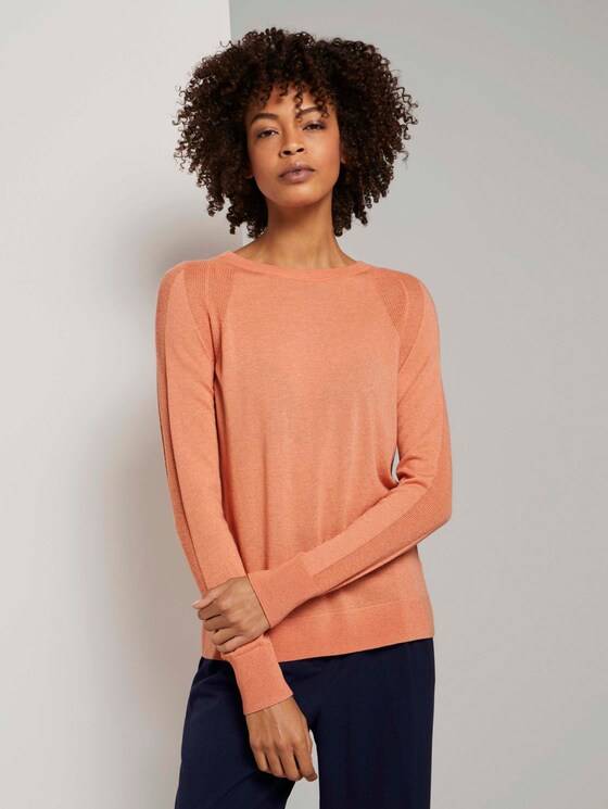 Merino Strickpullover - Frauen - salmon rose Merino Strickpullover - Frauen - salmon rose - 1 - Mine to five