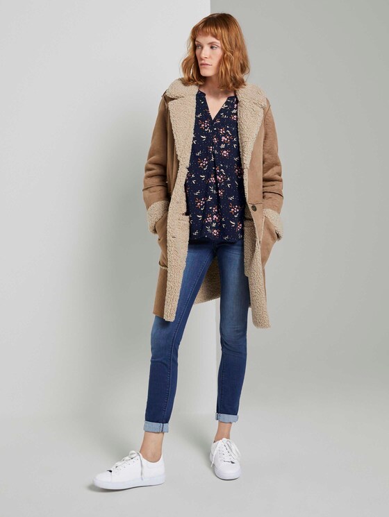 Gemusterte Tunikabluse - Frauen - navy floral design Gemusterte Tunikabluse - Frauen - navy floral design - 3 - TOM TAILOR