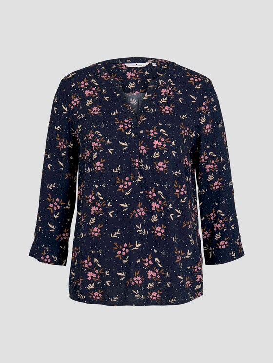 Gemusterte Tunikabluse - Frauen - navy floral design Gemusterte Tunikabluse - Frauen - navy floral design - 7 - TOM TAILOR