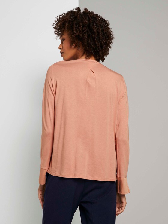 Tunika im Materialmix - Frauen - salmon rose Tunika im Materialmix - Frauen - salmon rose - 2 - Mine to five