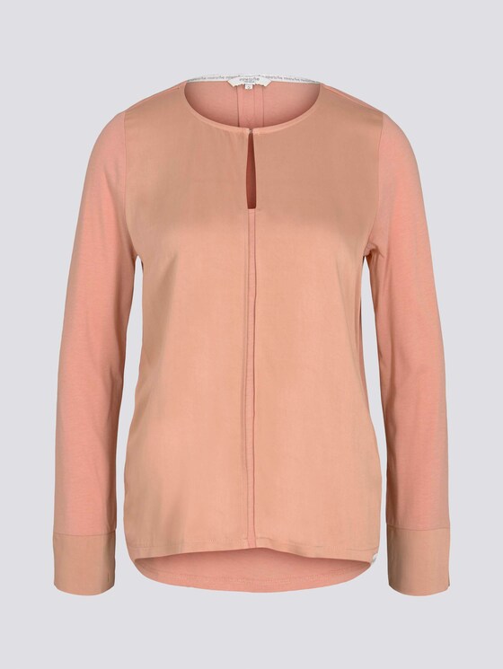 Tunika im Materialmix - Frauen - salmon rose Tunika im Materialmix - Frauen - salmon rose - 7 - Mine to five