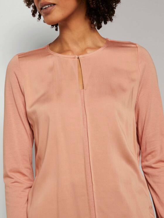 Tunika im Materialmix - Frauen - salmon rose Tunika im Materialmix - Frauen - salmon rose - 9 - Mine to five