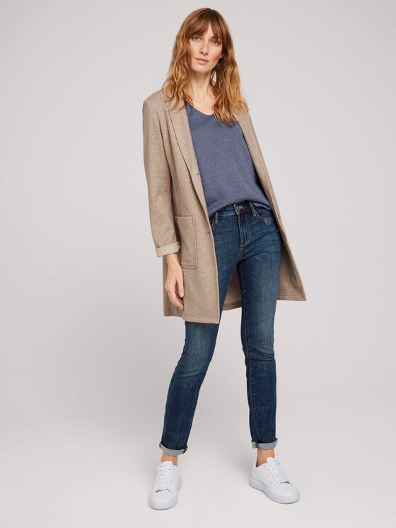 Basic Pullover mit V-Ausschnitt - Frauen - dove grey melange Basic Pullover mit V-Ausschnitt - Frauen - dove grey melange - 3 - TOM TAILOR