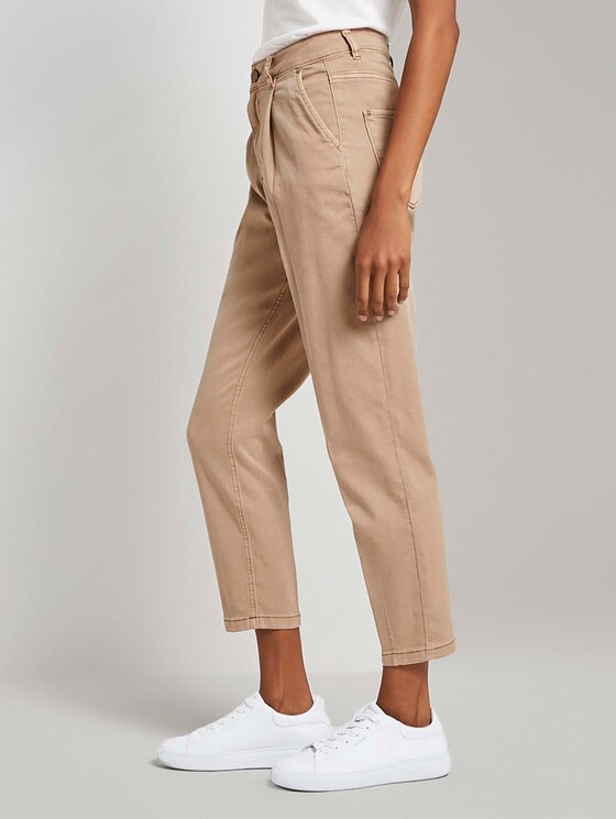Taps toelopende Jeans met Geplooid Detail - Vrouwen - light ginger Taps toelopende Jeans met Geplooid Detail - Vrouwen - light ginger - 11 - Mine to five