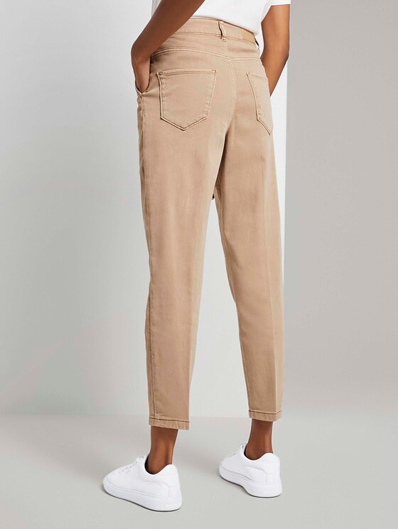 Taps toelopende Jeans met Geplooid Detail - Vrouwen - light ginger Taps toelopende Jeans met Geplooid Detail - Vrouwen - light ginger - 2 - Mine to five