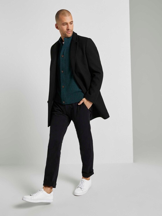 Strukturierte Strickjacke mit Stehkragen - Männer - Stroke Green Strukturierte Strickjacke mit Stehkragen - Männer - Stroke Green - 3 - TOM TAILOR