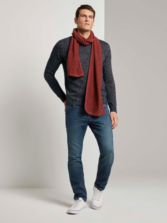 Weicher Pullover in Mélange-Optik - Männer - navy grey mouline Weicher Pullover in Mélange-Optik - Männer - navy grey mouline - 3 - TOM TAILOR