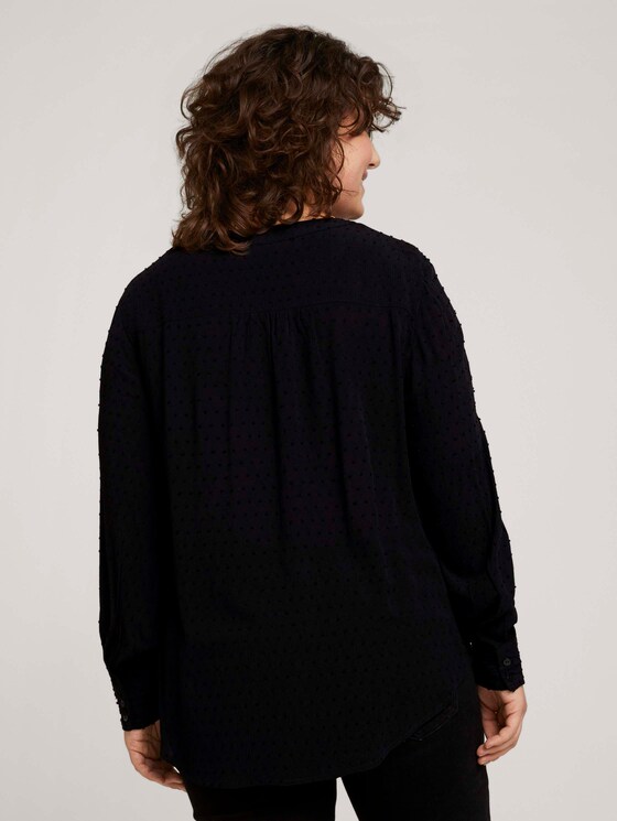 Bluse mit Strukturmuster - Frauen - Deep Black Bluse mit Strukturmuster - Frauen - Deep Black - 2 - My True Me