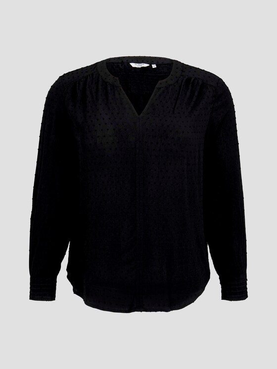 Bluse mit Strukturmuster - Frauen - Deep Black Bluse mit Strukturmuster - Frauen - Deep Black - 7 - My True Me