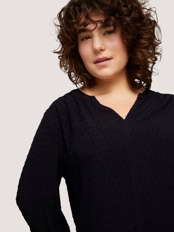 Bluse mit Strukturmuster - Frauen - Deep Black Bluse mit Strukturmuster - Frauen - Deep Black - 9 - My True Me
