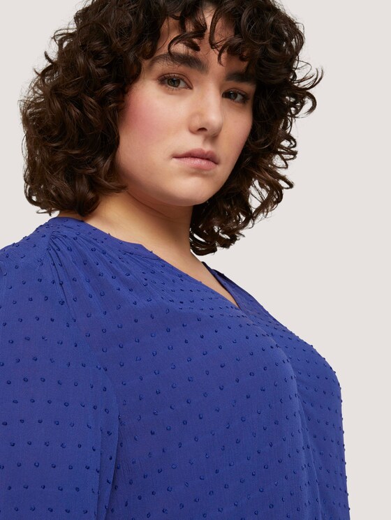 Bluse mit Strukturmuster - Frauen - crest blue Bluse mit Strukturmuster - Frauen - crest blue - 9 - My True Me
