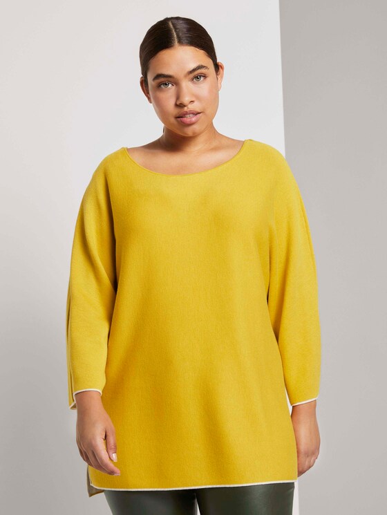 Dubbellaags gebreide trui - Vrouwen - california sand yellow Dubbellaags gebreide trui - Vrouwen - california sand yellow - 1 - My True Me