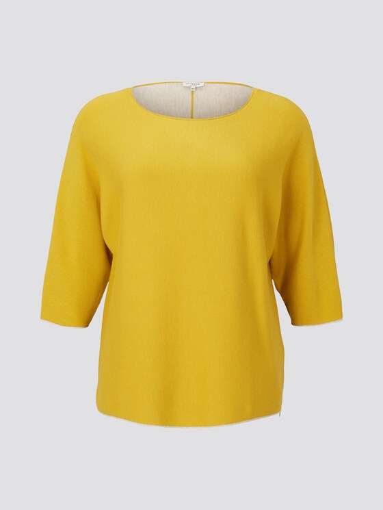 Dubbellaags gebreide trui - Vrouwen - california sand yellow Dubbellaags gebreide trui - Vrouwen - california sand yellow - 7 - My True Me