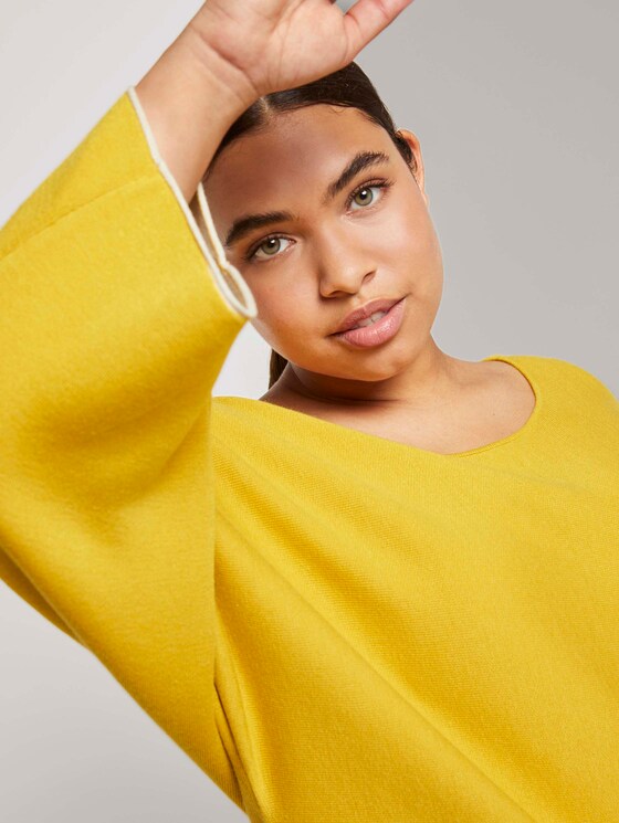 Dubbellaags gebreide trui - Vrouwen - california sand yellow Dubbellaags gebreide trui - Vrouwen - california sand yellow - 9 - My True Me