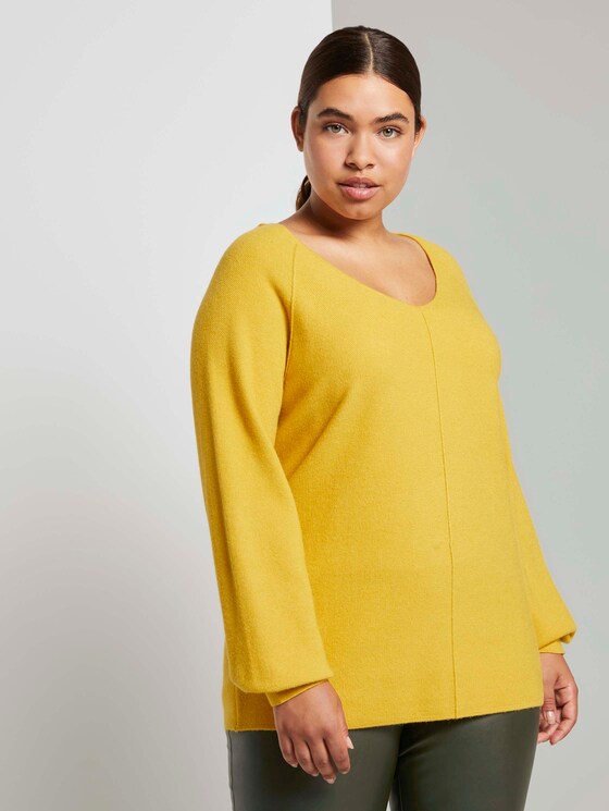 Strickpullover mit Struktur - Frauen - california sand melange Strickpullover mit Struktur - Frauen - california sand melange - 1 - My True Me