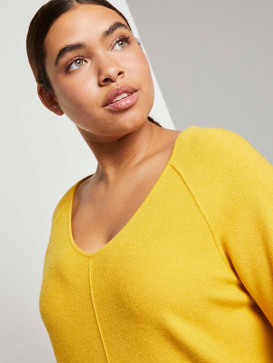 Strickpullover mit Struktur - Frauen - california sand melange Strickpullover mit Struktur - Frauen - california sand melange - 10 - My True Me