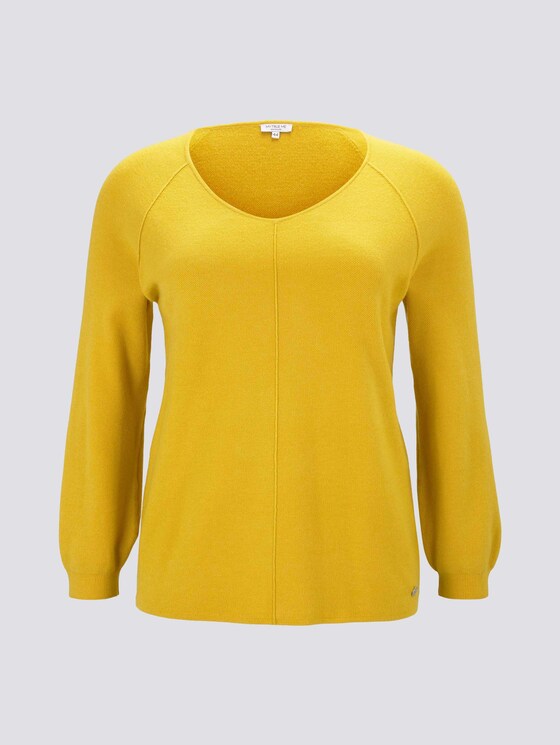Strickpullover mit Struktur - Frauen - california sand melange Strickpullover mit Struktur - Frauen - california sand melange - 7 - My True Me