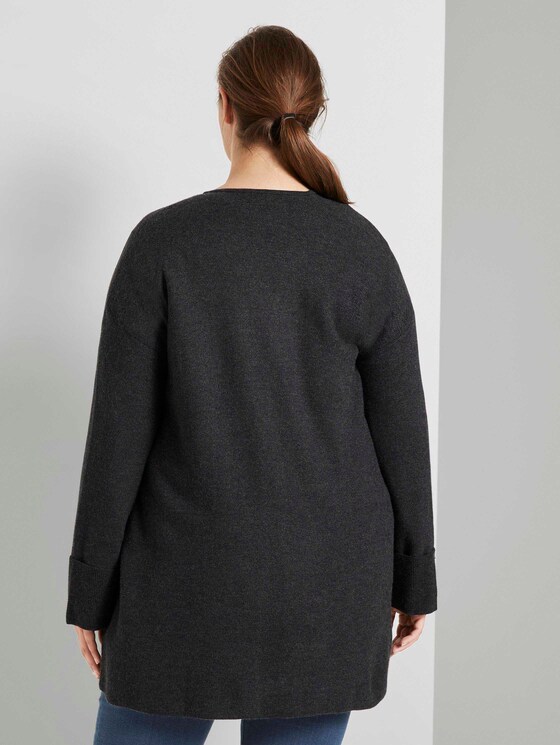 Cardigan mit strukturierter Oberfläche - Frauen - Shale Grey Melange Cardigan mit strukturierter Oberfläche - Frauen - Shale Grey Melange - 2 - My True Me
