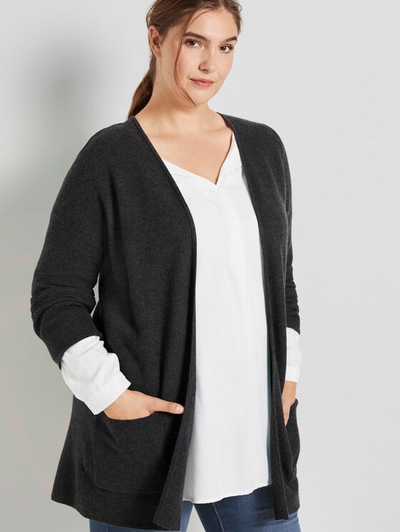 Cardigan mit strukturierter Oberfläche - Frauen - Shale Grey Melange Cardigan mit strukturierter Oberfläche - Frauen - Shale Grey Melange - 5 - My True Me