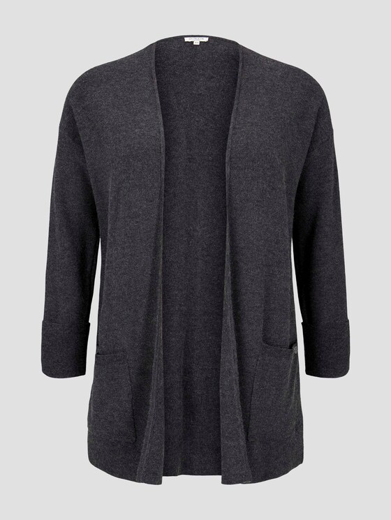 Cardigan mit strukturierter Oberfläche - Frauen - Shale Grey Melange Cardigan mit strukturierter Oberfläche - Frauen - Shale Grey Melange - 7 - My True Me