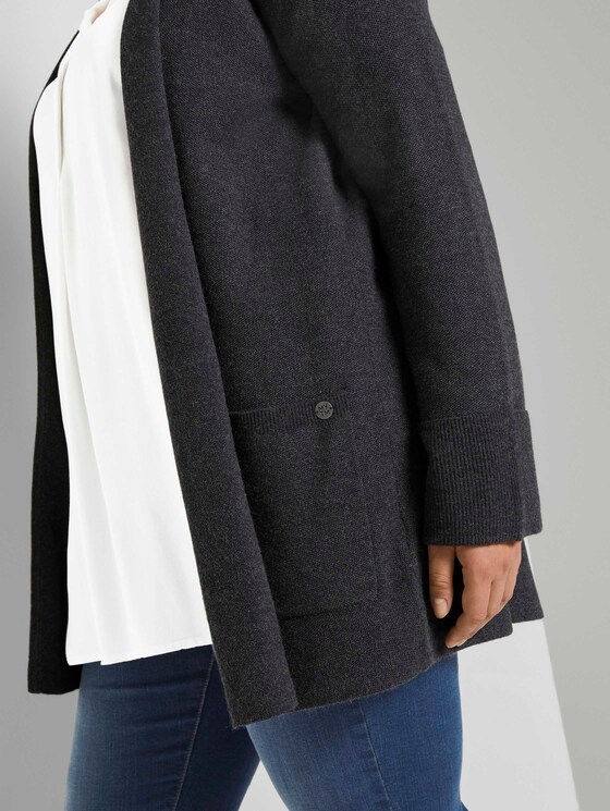 Cardigan mit strukturierter Oberfläche - Frauen - Shale Grey Melange Cardigan mit strukturierter Oberfläche - Frauen - Shale Grey Melange - 9 - My True Me