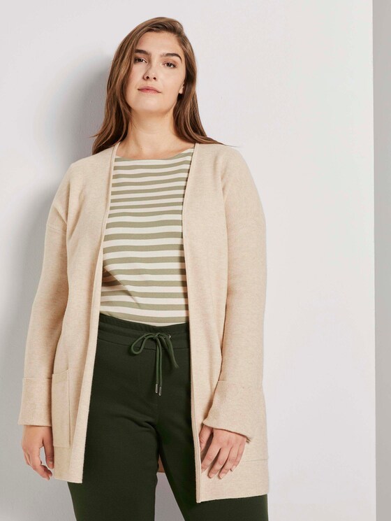 Curvy - Cardigan mit strukturierter Oberfläche - Frauen - sand dune melange Curvy - Cardigan mit strukturierter Oberfläche - Frauen - sand dune melange - 1 - My True Me