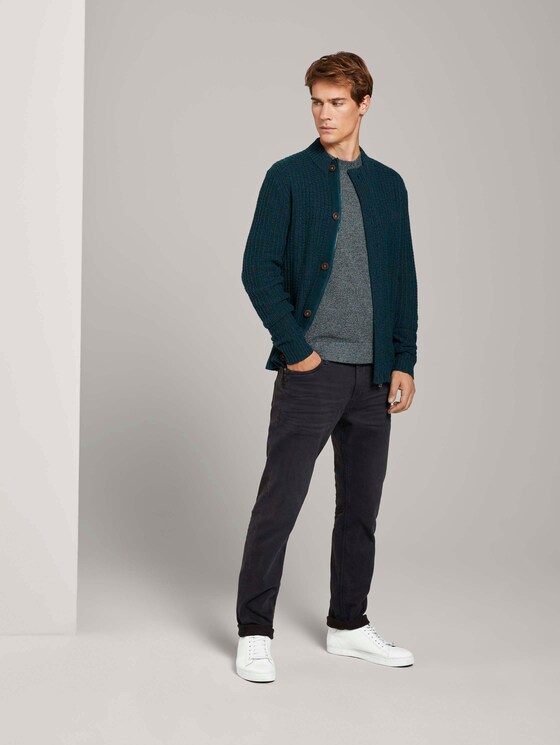 Fein strukturierter Pullover - Männer - sapphire green melange Fein strukturierter Pullover - Männer - sapphire green melange - 3 - TOM TAILOR