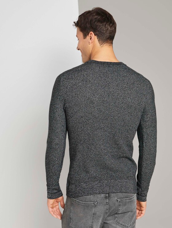 Fein strukturierter Pullover - Männer - Black Fein strukturierter Pullover - Männer - Black - 2 - TOM TAILOR