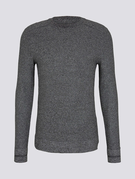 Fein strukturierter Pullover - Männer - Black Fein strukturierter Pullover - Männer - Black - 7 - TOM TAILOR