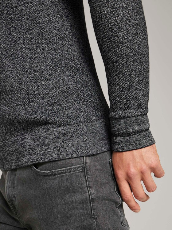 Fein strukturierter Pullover - Männer - Black Fein strukturierter Pullover - Männer - Black - 9 - TOM TAILOR