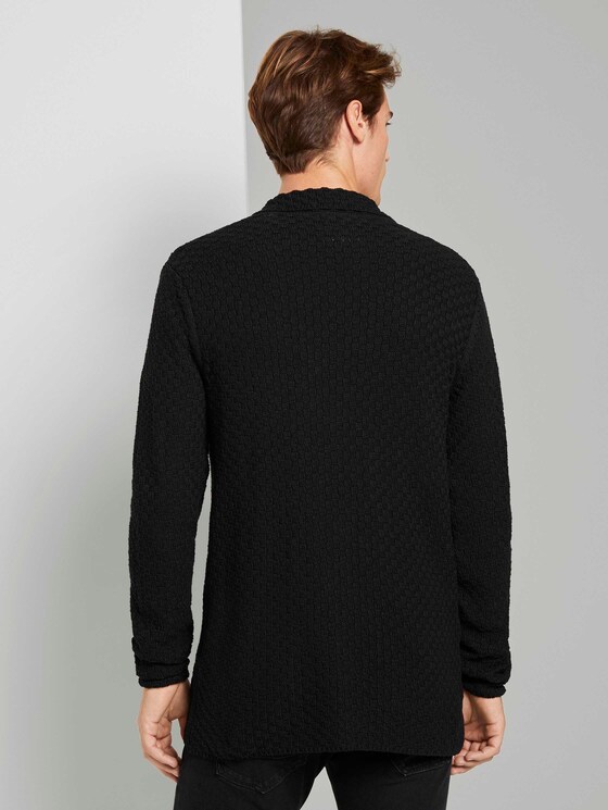 Gebreide smart-casual jas met structuur - Mannen - Black Gebreide smart-casual jas met structuur - Mannen - Black - 2 - TOM TAILOR