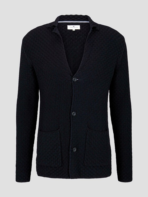 Gebreide smart-casual jas met structuur - Mannen - Black Gebreide smart-casual jas met structuur - Mannen - Black - 7 - TOM TAILOR