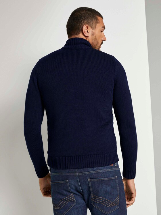 Strickjacke mit Innenfutter - Männer - Sky Captain Blue Strickjacke mit Innenfutter - Männer - Sky Captain Blue - 2 - TOM TAILOR