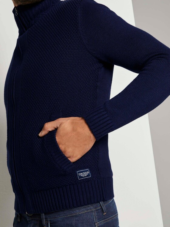 Strickjacke mit Innenfutter - Männer - Sky Captain Blue Strickjacke mit Innenfutter - Männer - Sky Captain Blue - 9 - TOM TAILOR