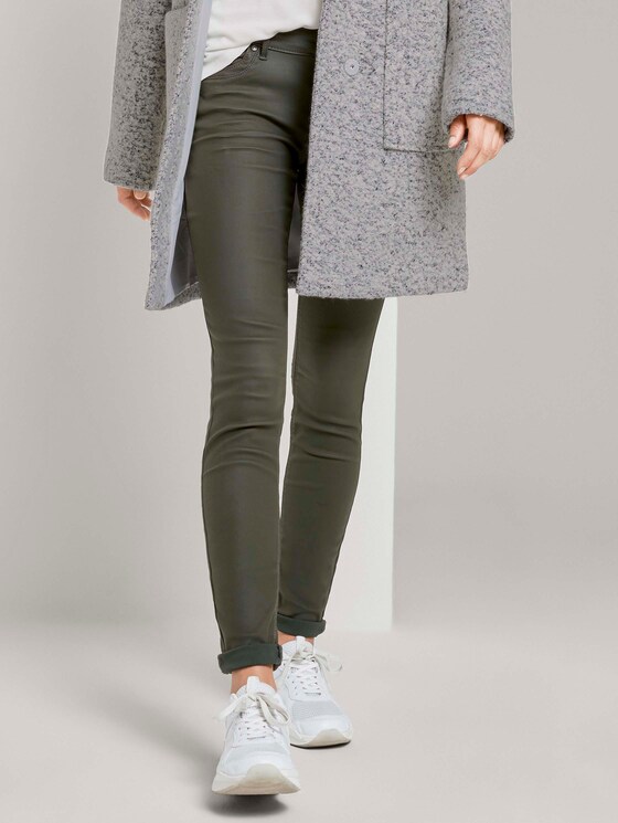 Jona Extra Skinny Jeans in Lederoptik - Frauen - dark green Jona Extra Skinny Jeans in Lederoptik - Frauen - dark green - 11 - TOM TAILOR Denim