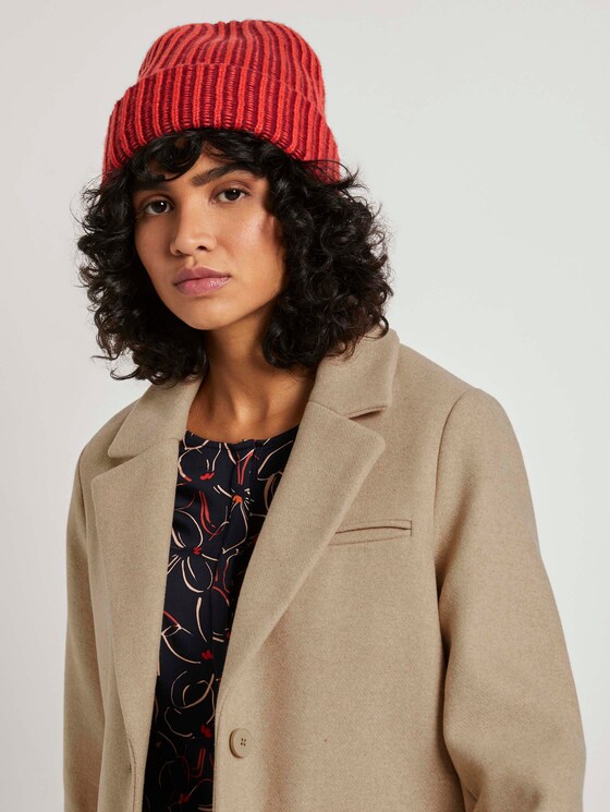 Gerippte Beanie - Frauen - Molten Lava Red Gerippte Beanie - Frauen - Molten Lava Red - 5 - Mine to five