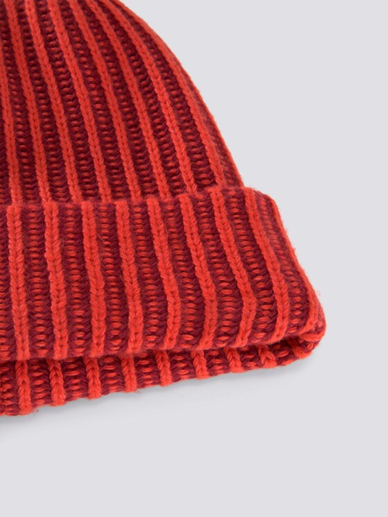 Gerippte Beanie - Frauen - Molten Lava Red Gerippte Beanie - Frauen - Molten Lava Red - 9 - Mine to five