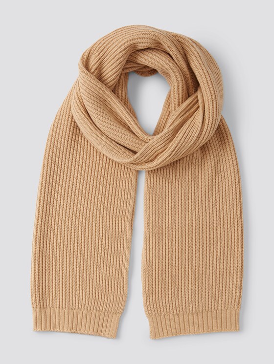 Geribbelde sjaal - Vrouwen - cream beige Geribbelde sjaal - Vrouwen - cream beige - 7 - Mine to five