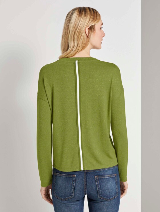 Langarmshirt in Melange Optik - Frauen - wood green melange Langarmshirt in Melange Optik - Frauen - wood green melange - 2 - TOM TAILOR