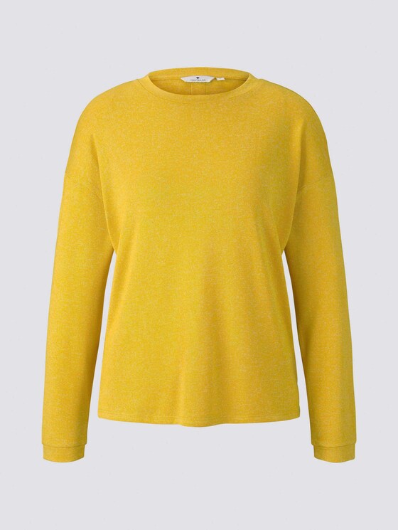 Langarmshirt in Melange Optik - Frauen - california sand melange Langarmshirt in Melange Optik - Frauen - california sand melange - 7 - TOM TAILOR