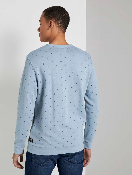 Gemustertes Sweatshirt - Männer - blue organic leaf print Gemustertes Sweatshirt - Männer - blue organic leaf print - 2 - TOM TAILOR Denim